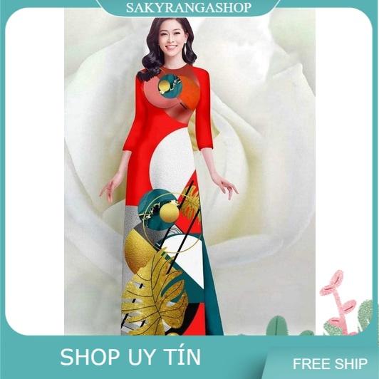 SÉT ÁO DÀI GẤM LỤA TRUYỀN THỐNG + QUẦN DÀI