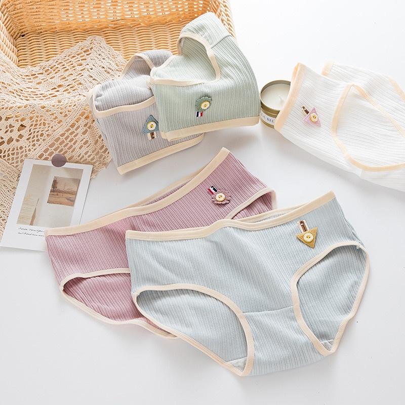 Quần Lót Nữ Cotton Siêu Thoáng Nâng Mông Kẻ Tăm Co Giãn QL09