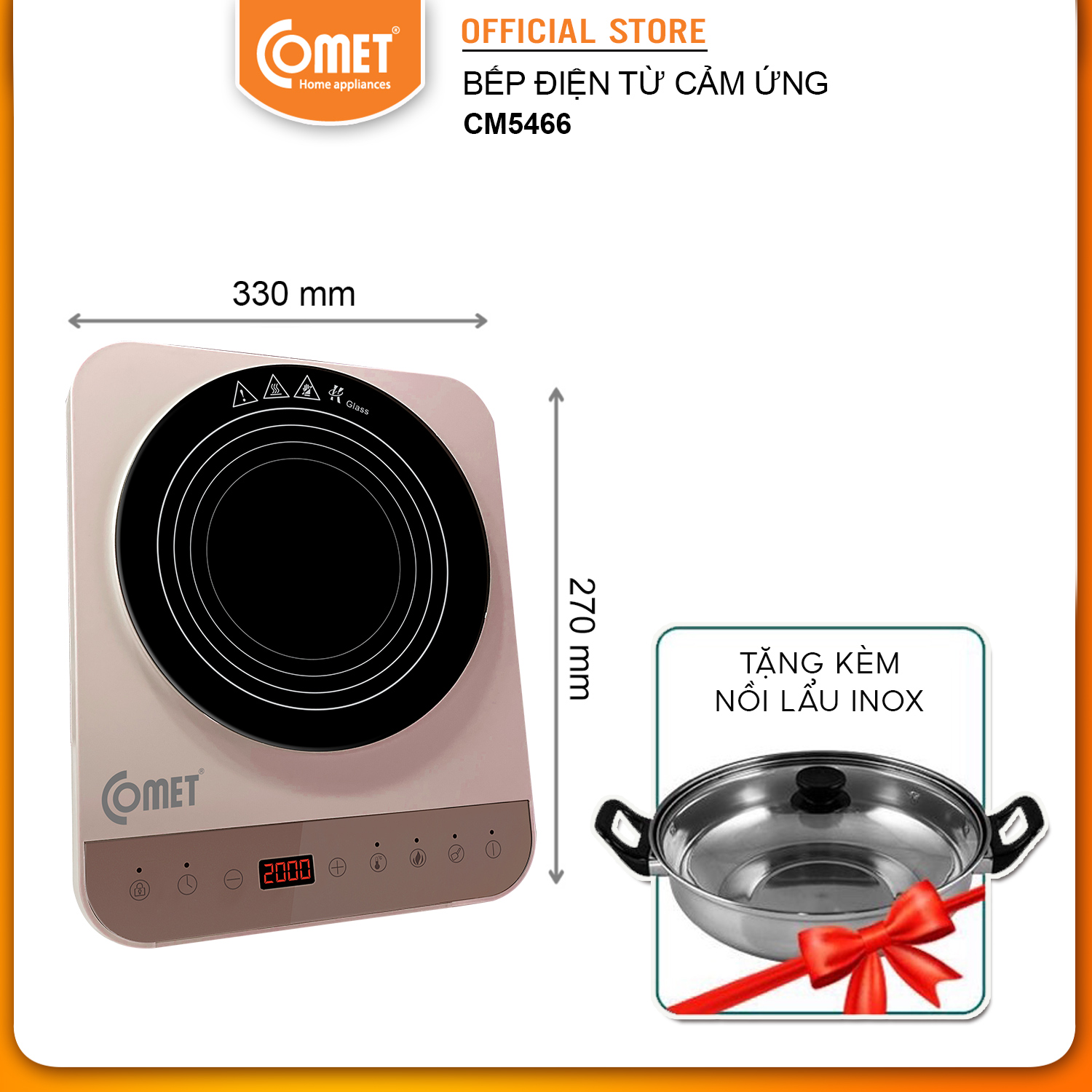 Bếp điện từ cảm ứng Comet - CM5466 - Hàng Chính Hãng