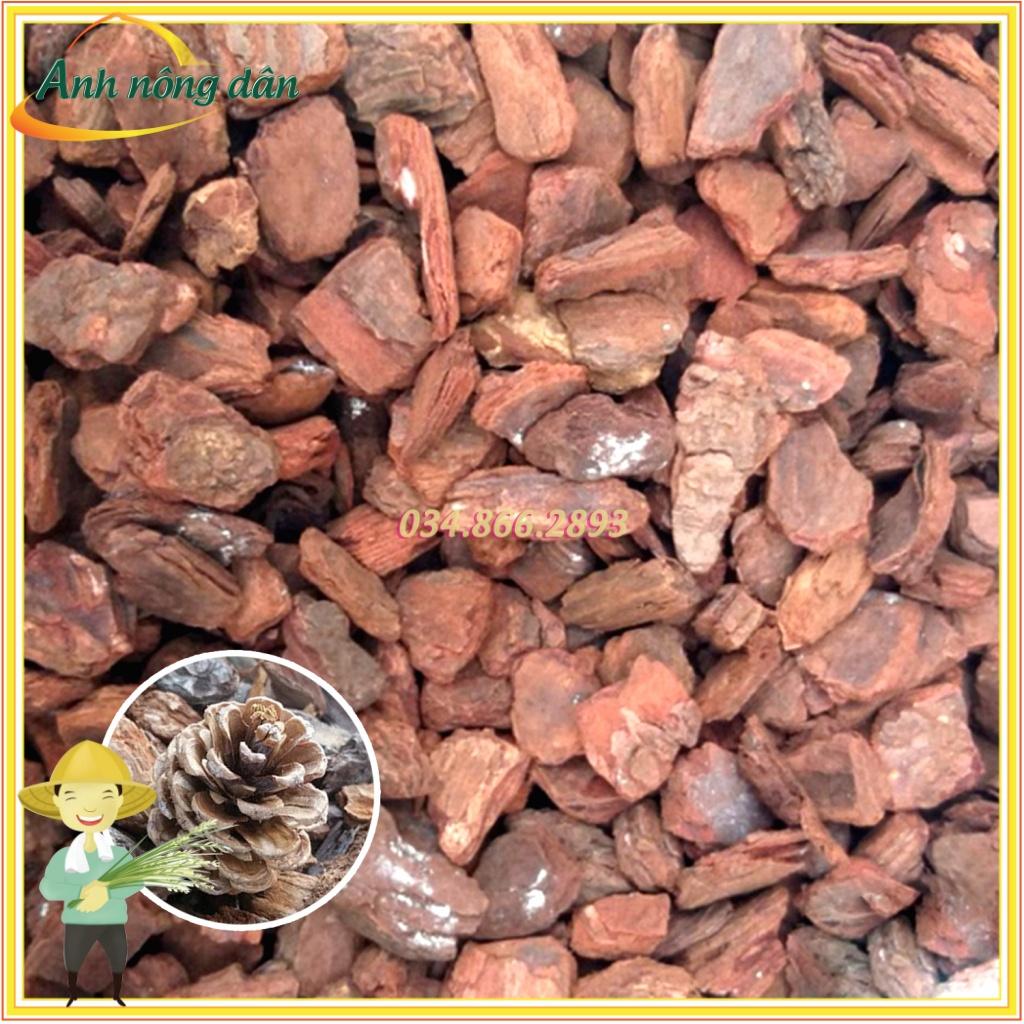 Gói 1kg Vỏ thông mài cạnh đều đẹp Size 3x4cm đã xử lý nấm mốc - Anh nông dân chính hiệu