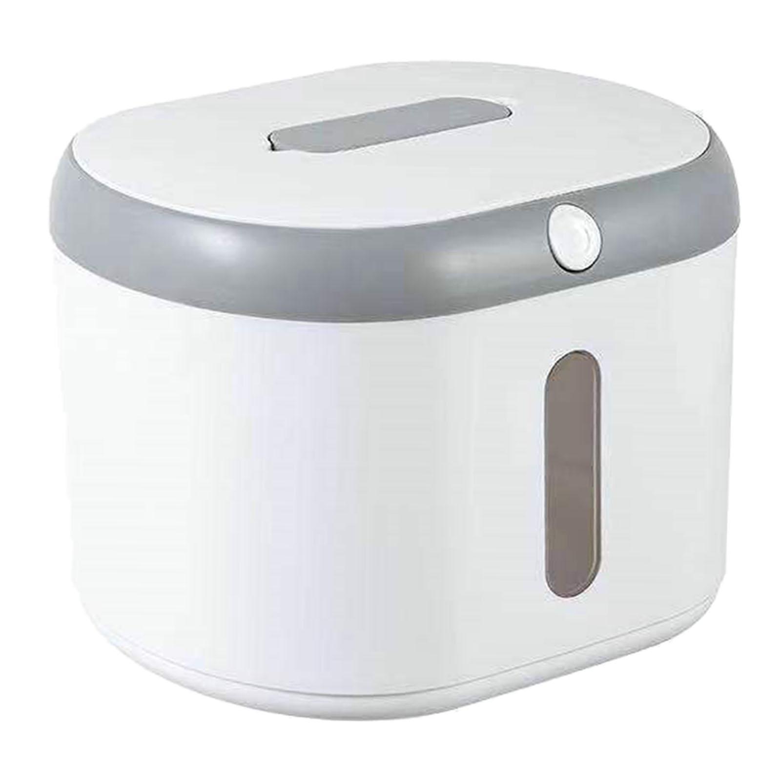 Cereal Containers Rice Bucket Food Dispenser for Pantry Kitchen Baking gray