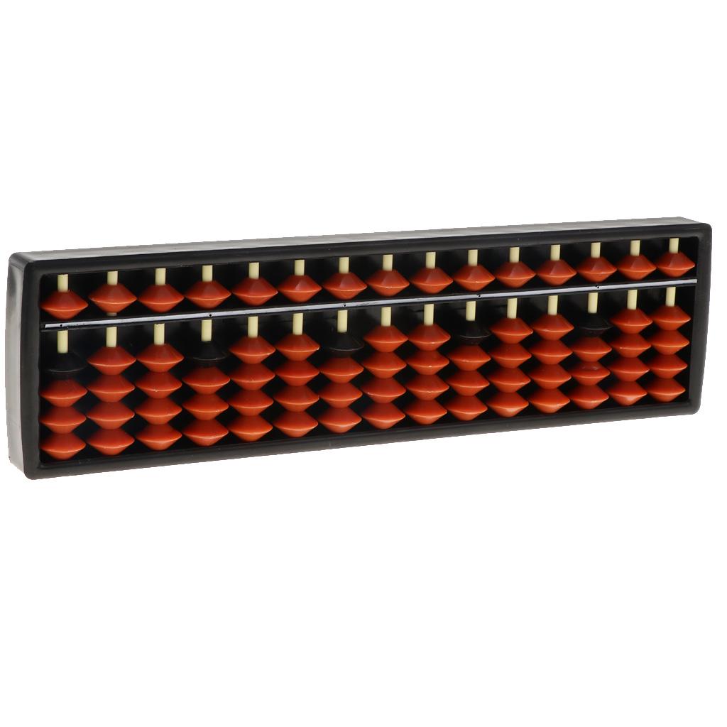 Mini Plastic Math Abacus Arithmetic Soroban Course Calculating Tool 15 Digits