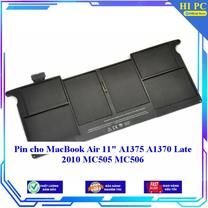 Pin cho MacBook Air 11" A1375 A1370 Late 2010 MC505 MC506 - Hàng Nhập Khẩu