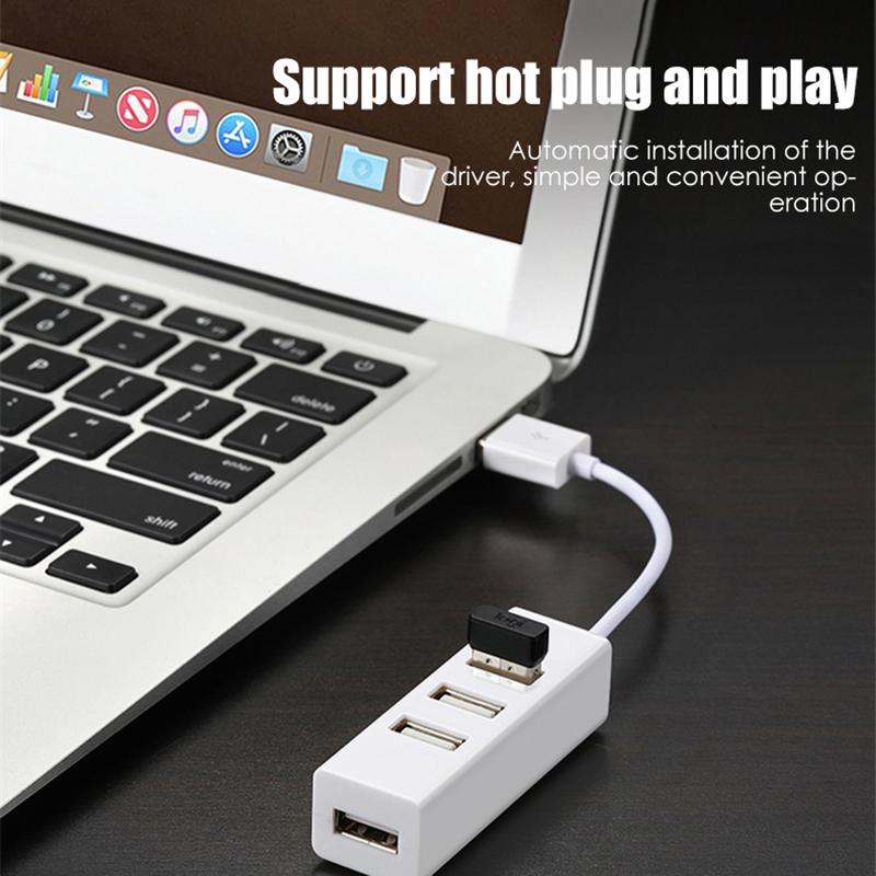 Hub USB 2.0 Bộ Chia USB Tốc Độ Cao 4 Cổng Tất Cả Trong 1 Cho Máy Tính Windows Máy Tính Macbook Phụ Kiện