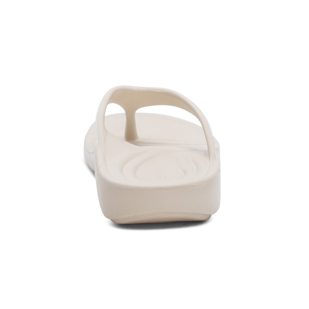 Dép xỏ ngón sức khỏe nữ Aetrex Maui Ivory - dép kẹp chống đau chân