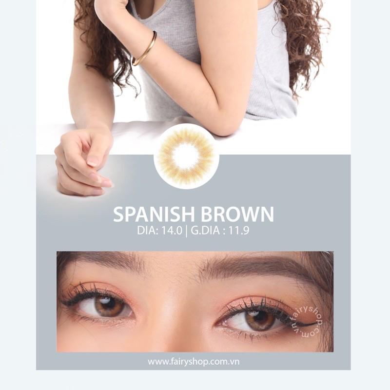 Áp tròng Spanish Brown 14.0mm - Kính Áp Tròng FAIRY SHOP CONTACT LENS độ cận 0 đến 8