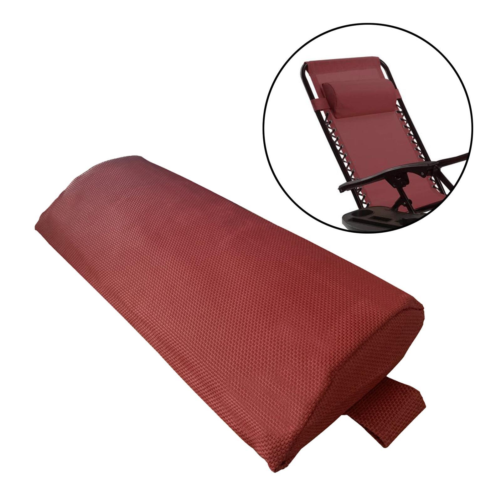2X Headrest Pillow Lounge Chair Pillow Adjustable Beige