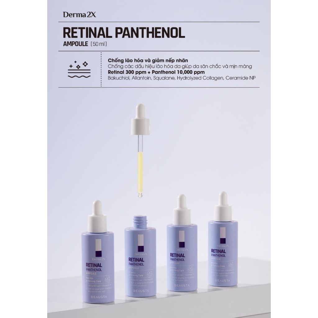 Tinh Chất Beausta Derma2X Retinal Panthenol Ampoule 50ml