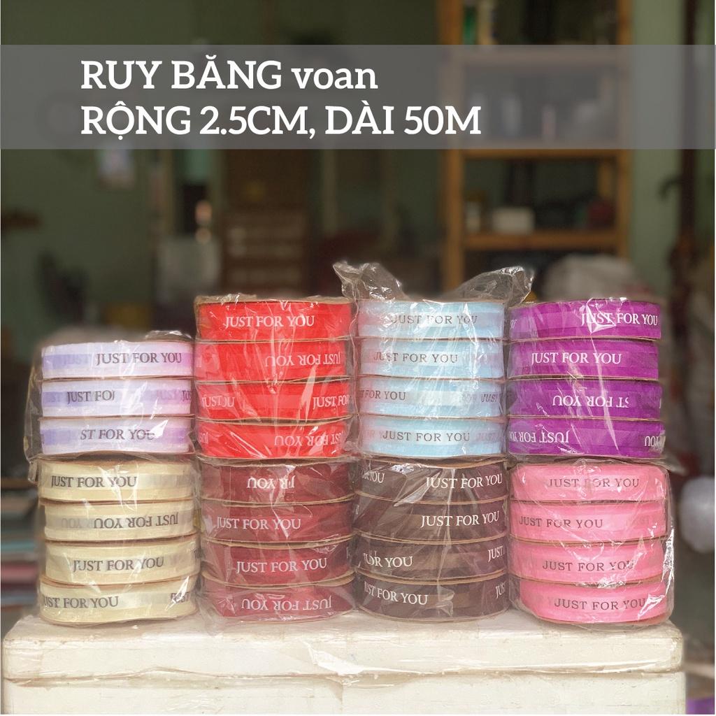 Ruy băng Just For You lụa viền voan 50m