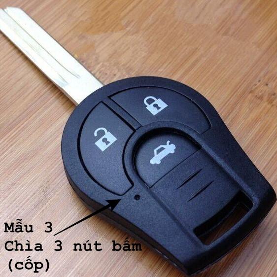 Bao da dành cho Chìa Khoá Nissan Xtrail, Teana, Terra, Navara, Sunny chìa KHOÁ CƠ Handmade Da Thật 001