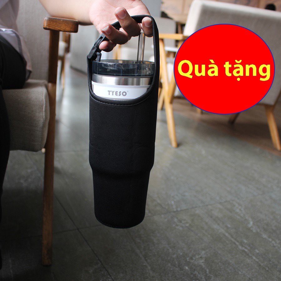 Ly Giữ Nhiệt Tyeso Hàn 600-900ml, Inox 304 Cao cấp, Tặng kèm túi đeo ly xịn xò