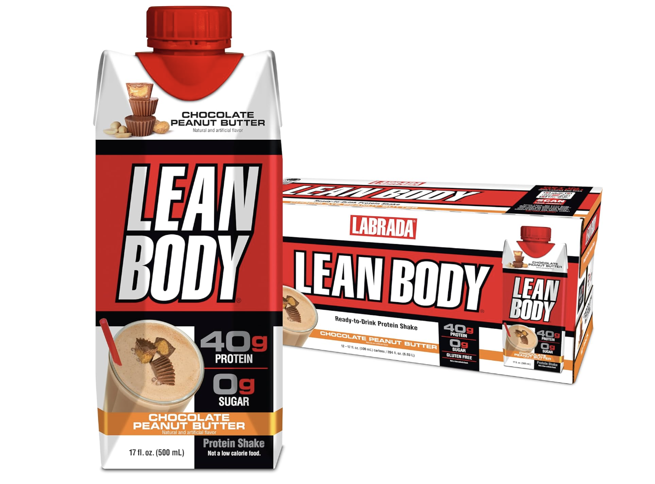 Labrada Lean Body RTD, Thùng 12 Chai (500ml/Chai) Sữa Thay Thế Bữa Ăn Uống Liền - Cookie & Cream