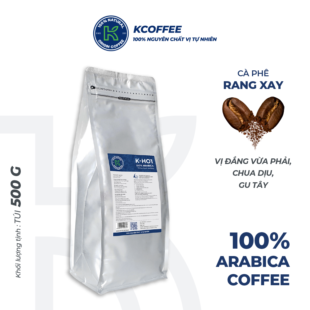 Cà phê rang xay K-Coffee Arabica chuẩn xuất khẩu K-HO1
