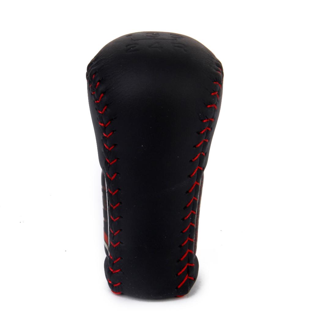 Universal 5 Speed Leather Manual Gear Stick   Shifter Knob Cover