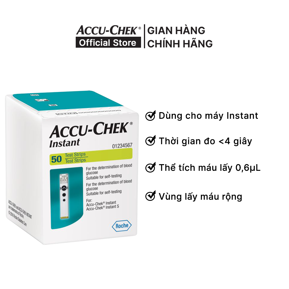 Hộp 50 Que Thử Đường Huyết ACCU-CHEK Instant