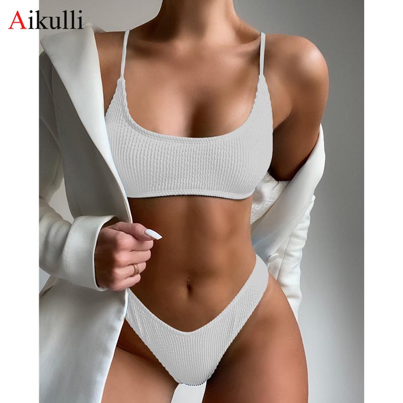 Gợi Cảm Chắc Chắn Đồ Bơi Bikini Nữ Push Up Đồ Bơi 2021 Bikini Bộ Mùa Hè Biquini Brasil Áo Tắm Mặc Đi Biển Bơi - L