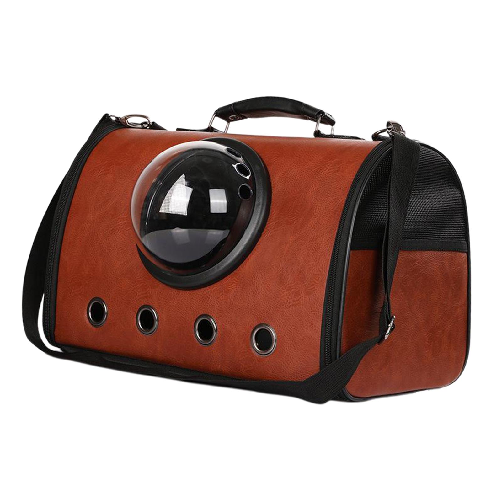 Pet Travel Backpack Bag Cat Puppy Dog Carrier Breathable Durable Brown