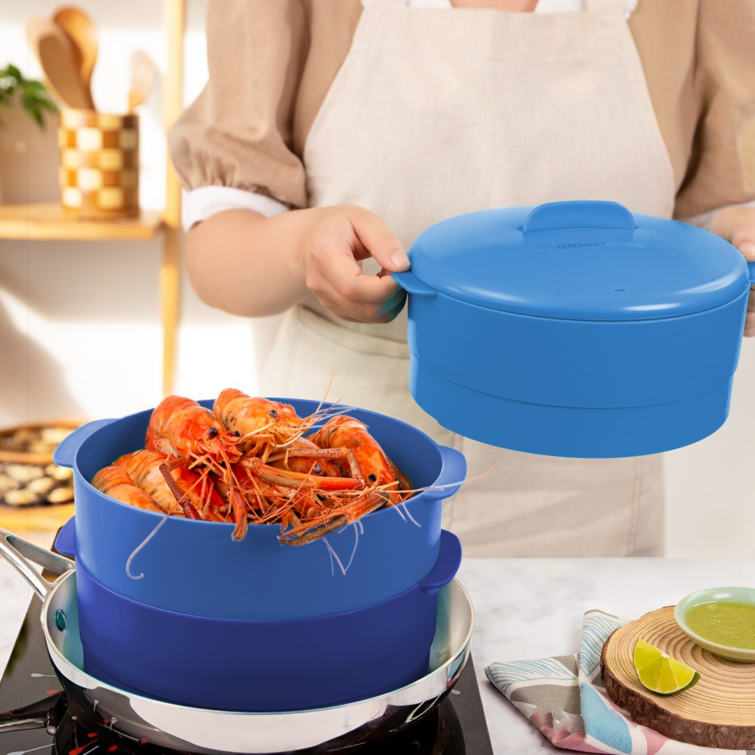 Xửng hấp Tupperware chính hãng 3 tầng - bảo hành chính hãng