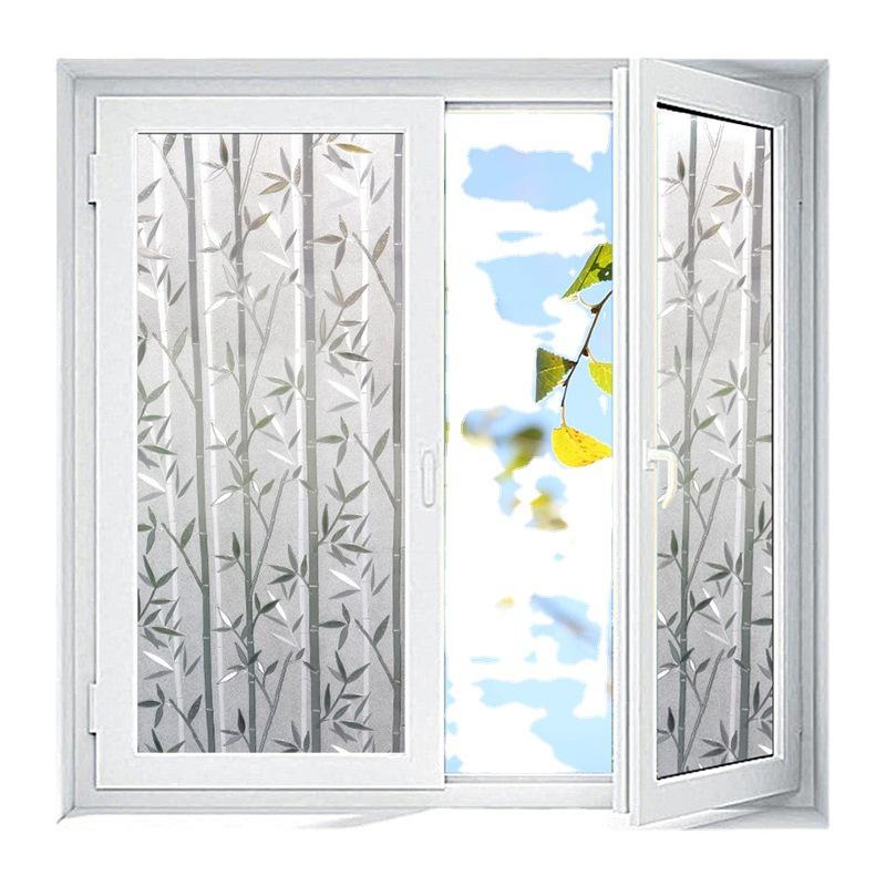 Phim màu cửa sổ tre Phim màu kính Frosted Privacy Window Decal Trang trí 45*200 cm