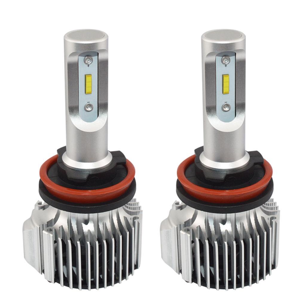 2 Pieces H8 H9 H11 H16 Headlight High Low Beam Bulb Kit - 6000K Cool White