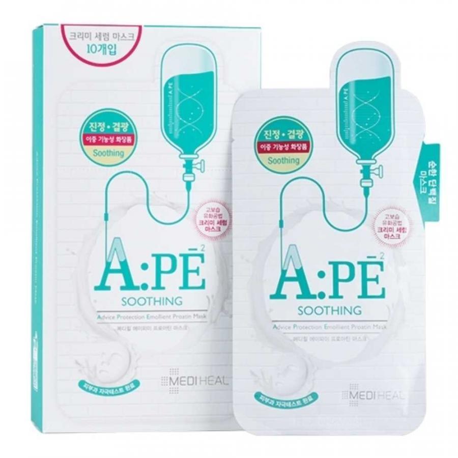 Combo 10 Mặt nạ dưỡng da ẩm mượt giúp giảm viêm và chống kích ứng da Mediheal A:PE Proatin Mask 25ml x10