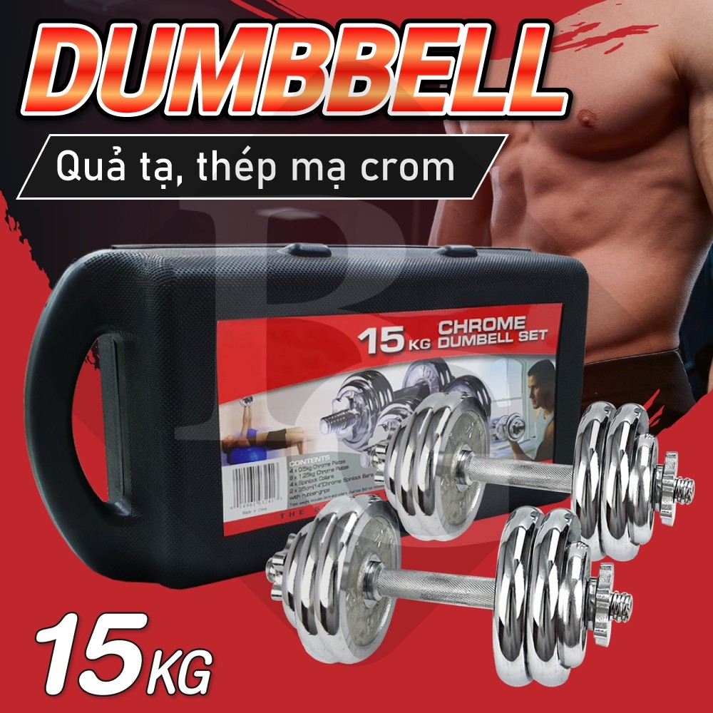 Bộ tạ tay cao cấp đa năng điều chỉnh 15 kg - 20 kg - 30 kg mới nhất BG