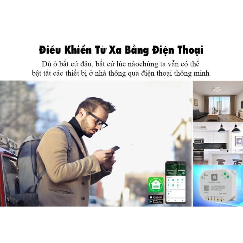 Công Tắc Wifi Hunonic Lahu Kênh Điều Khiển Từ Xa Trên Điện Thoại Và Ra Lệnh Giọng Nói Bằng Tiếng Việt