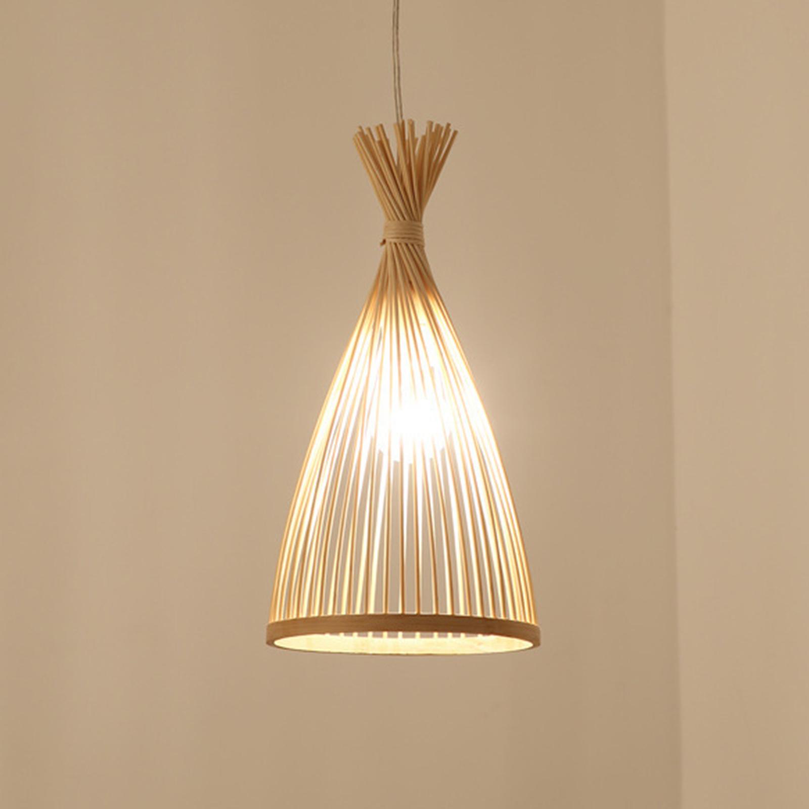 Bamboo Ceiling Pendant Light Hanging Lamp Teahouse Hotel Lighting