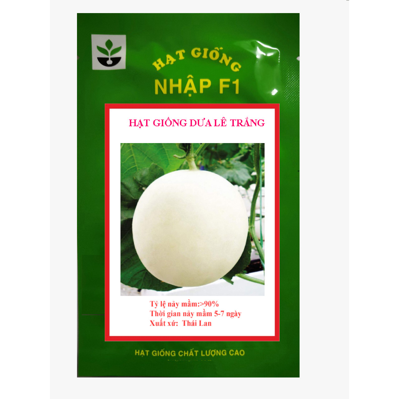 Gói 50 hạt giống dưa lê trắng