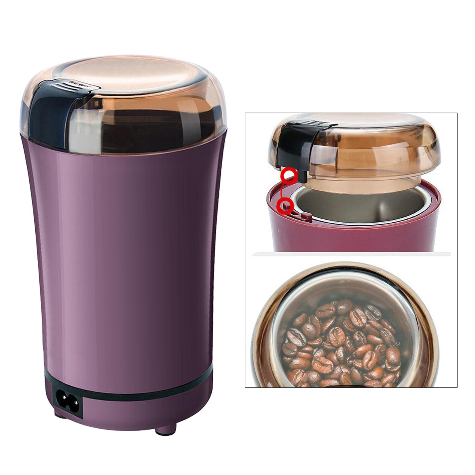 Small Electric Coffee Grinder One-button Operation Easy to Clean Black