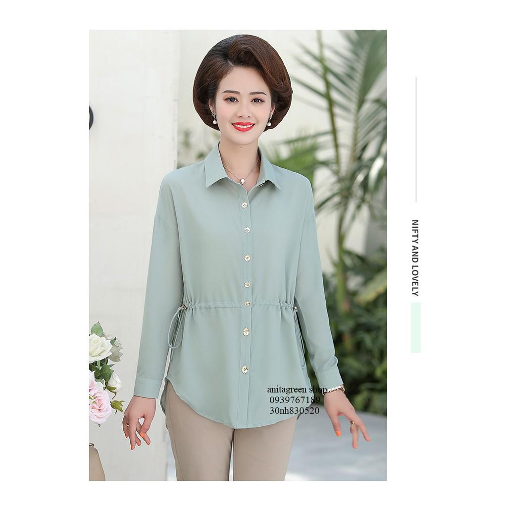 nh830520-SƠ MI NỮ TRUNG NIÊN RÚT EO
