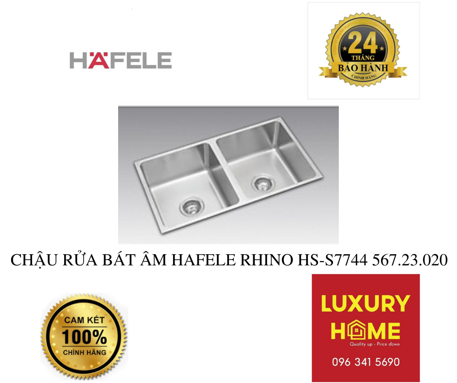 CHẬU RỬA BÁT ÂM HAFELE RHINO HS-S7744 567.23.020 - Hàng chính hãng