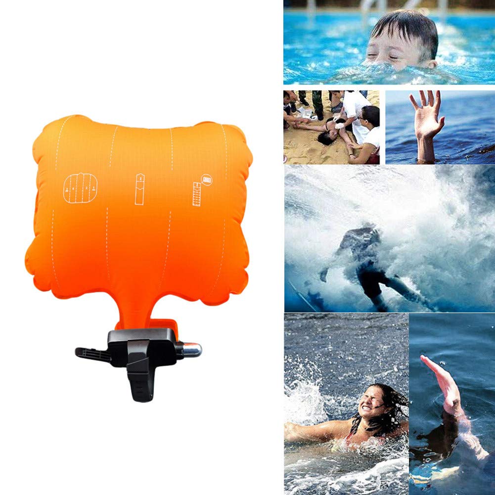 Vòng đeo tay cứu sinh Anti-Drowning Bracelet, Water Sports Aid Lifesaving (hộp 4 ống nén CO2)