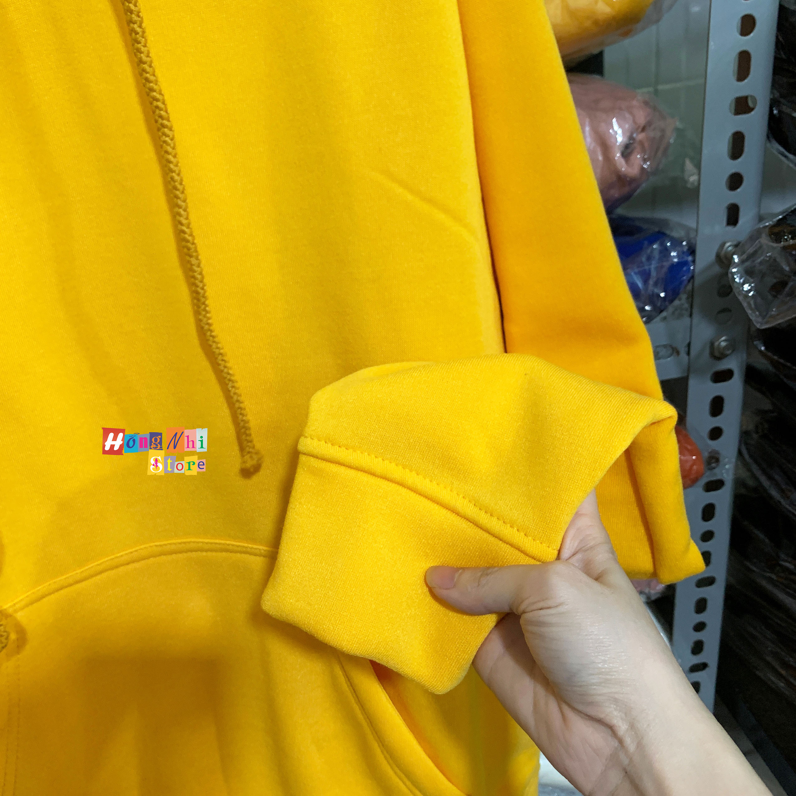 Áo Khoác Hoodie Trơn Ulzzang Unisex Màu Vàng Chất Nỉ Bông Cao Cấp Dáng Rộng Nam Nữ - MM