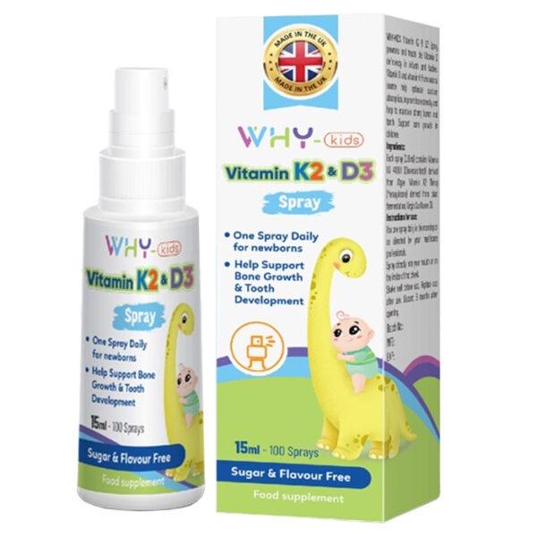 WHY KIDS VITAMIN K2&amp;D3 SPRAY - VITAMIN K2D3 WHYKIDS DẠNG XỊT HÀNG NHẬP KHẨU TỪ UK