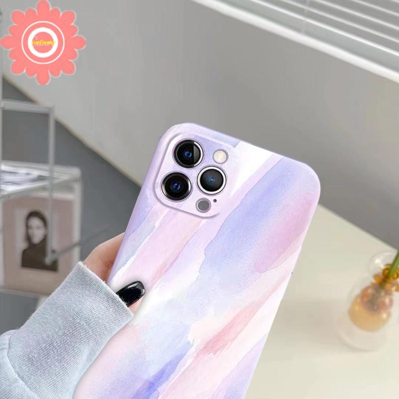 Watercolor Phone Case for Vivo Y12s Y31 2021 Y91 Y93 Y95 Y20i Y11 Y20 Y12 Y12i Y17 Y15 Y30 Y50 Y53 Y30i Y91C Y20s Y51 2020 Gradient Matte Soft Silicone Back Cover