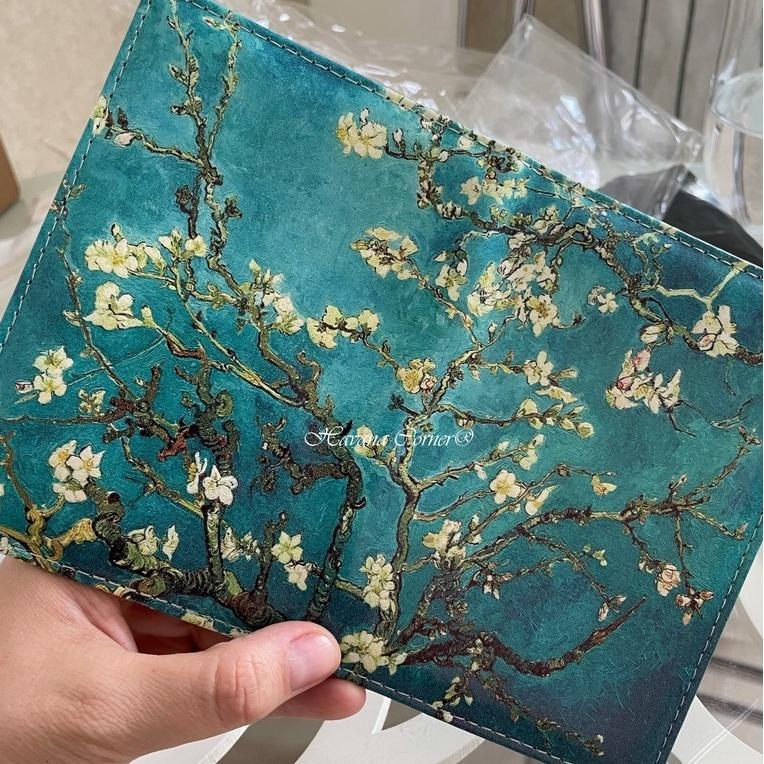 Bao da bọc hộ chiếu, ví passport cover Starry Night Van Gogh