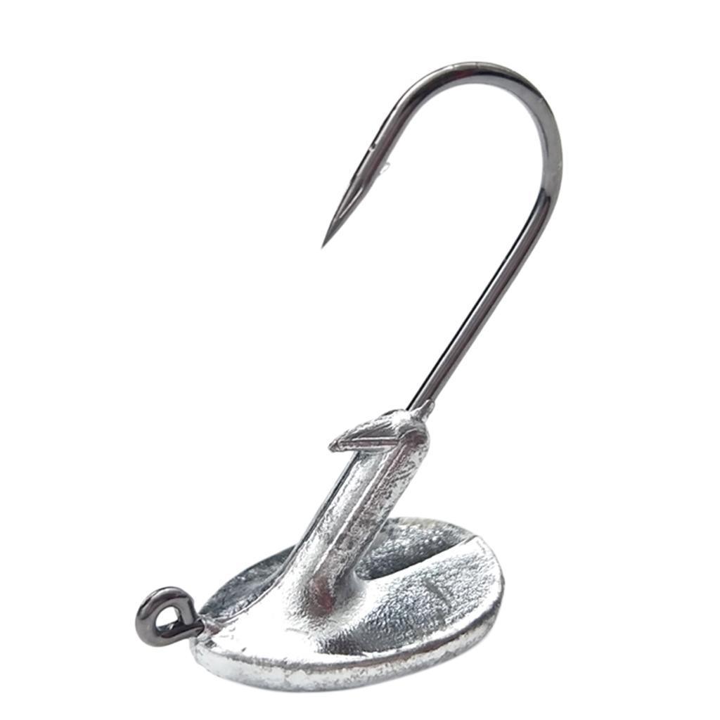 50pcs Tumbler Lead Head Fishing Hooks Jig Bait for Soft Lure Fishinghook 5g