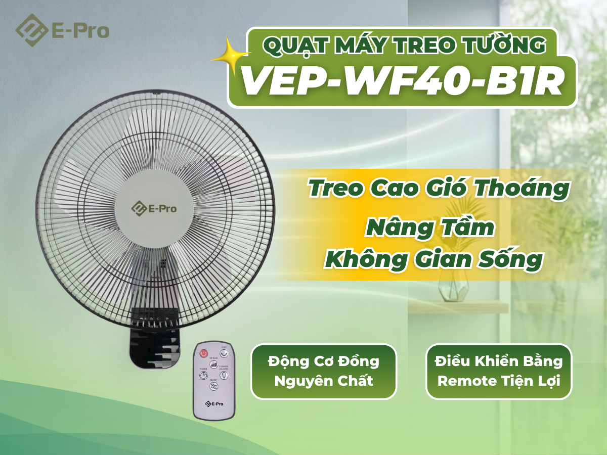 Quạt treo tường E-pro VEP-WF40-B1R