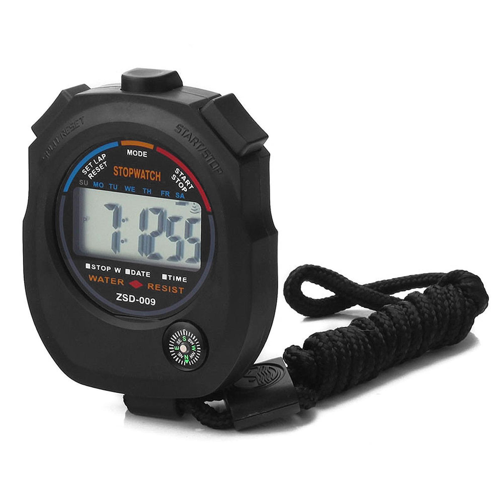 ZSD009 Electronic Digital Sport Stopwatch Timer with Date Time Alarm Compass for Outdoor Sports Fitness Coaches Referees