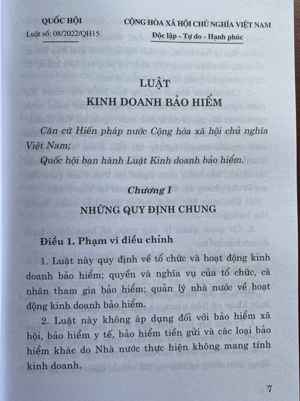 Luật Kinh Doanh Bảo Hiểm