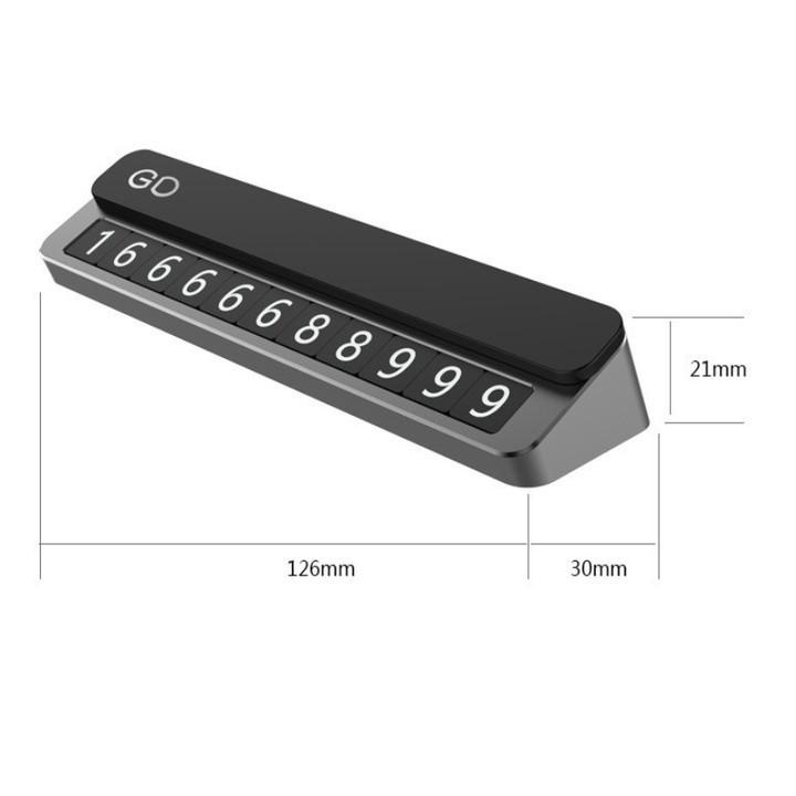 Bộ bảng số điện thoại gắn taplo ô tô chất liệu hợp kim nhôm cao cấp Y-478