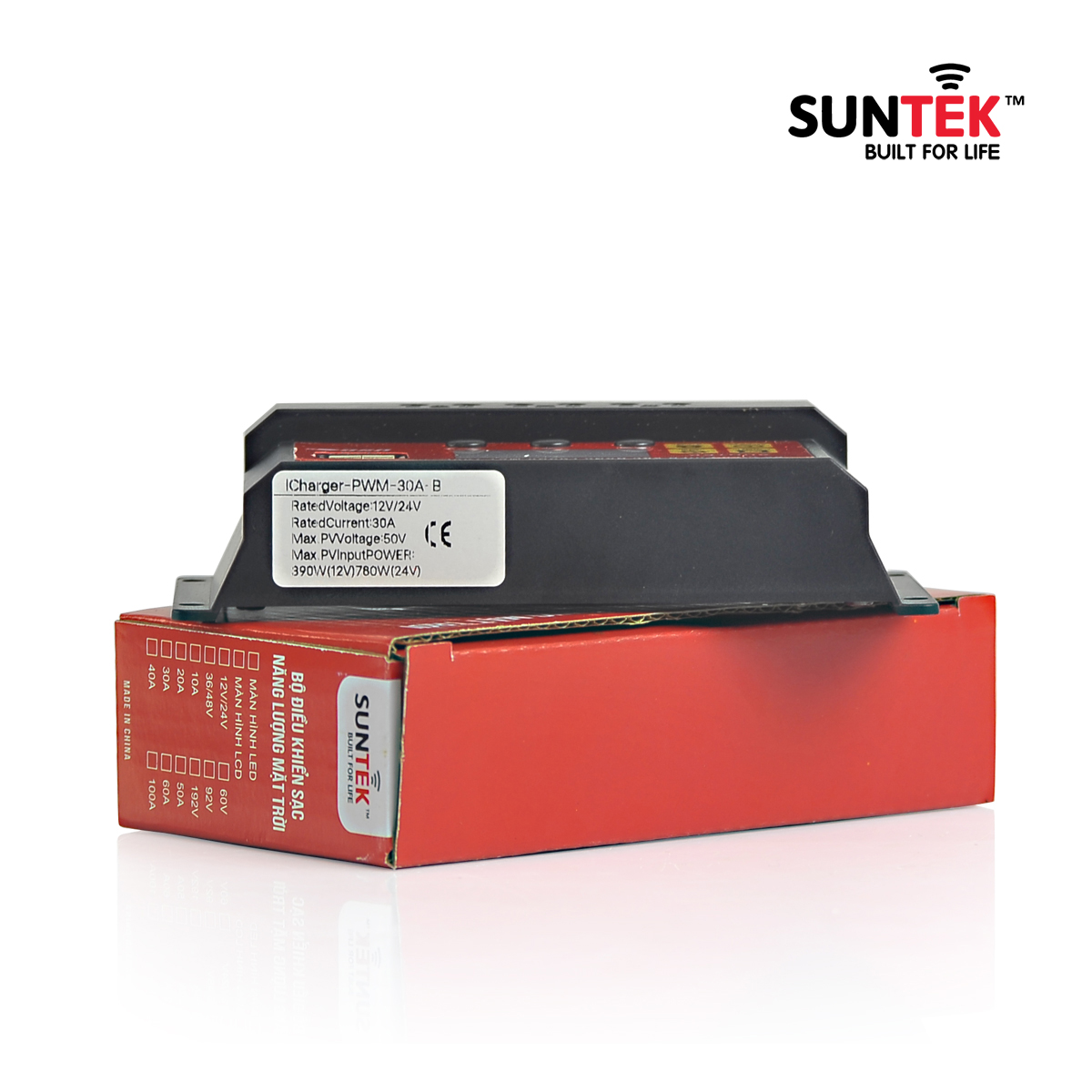 Bộ Sạc Acquy, Pin Bằng Năng Lượng Mặt Trời SUNTEK SA100W/30A - Hàng Chính Hãng - Bảo hành 12 năm Tấm Pin