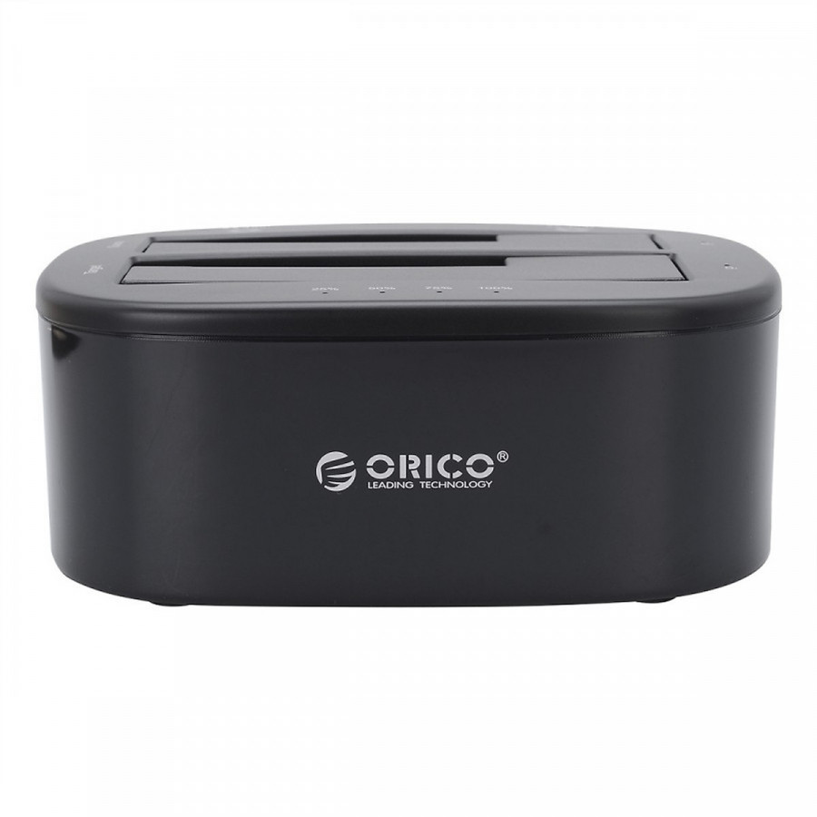 Đế cắm ổ cứng đôi kết nối chuẩn 3.0 Orico 6228US3 - Dock ổ cứng 2,5" và 3,5" HDD/SSD - Hàng Nhập Khẩu