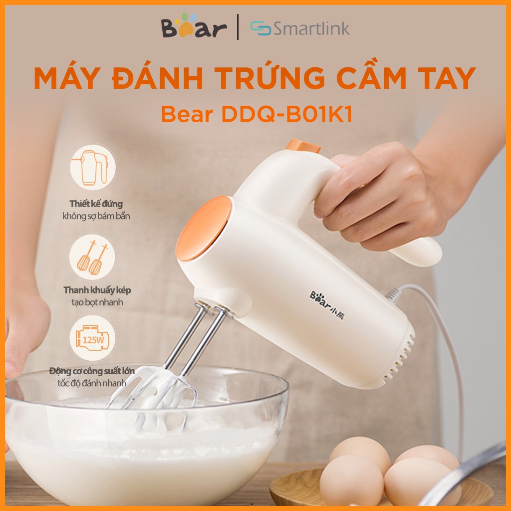 Máy Đánh Trứng Cầm Tay Be 5 Tốc Độ Không Gây Tiếng Ồn DDQ-B01K1 - Hàng Chính Hãng - Bảo Hành 18 Tháng