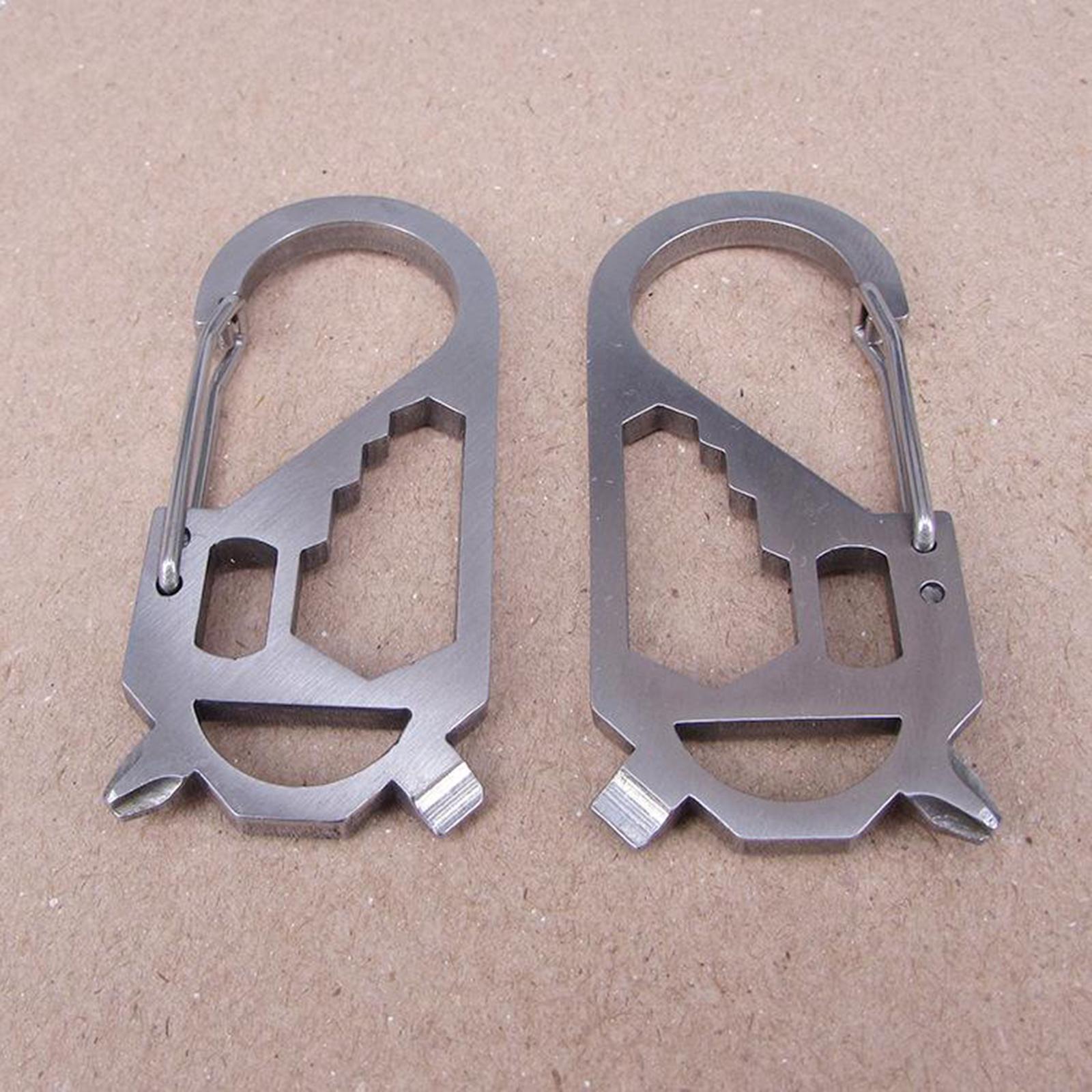Cable Carabiner Camping Hiking Hook Chain Key Ring Lock Clip Holder