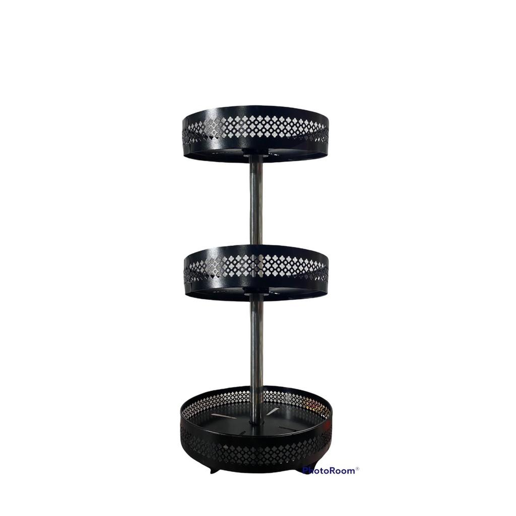 Kệ gia vị bếp,kệ gia vị 2 tầng 3 tầng tròn xoay 360 độ sơn tĩnh điện chống gỉ Smart Vc