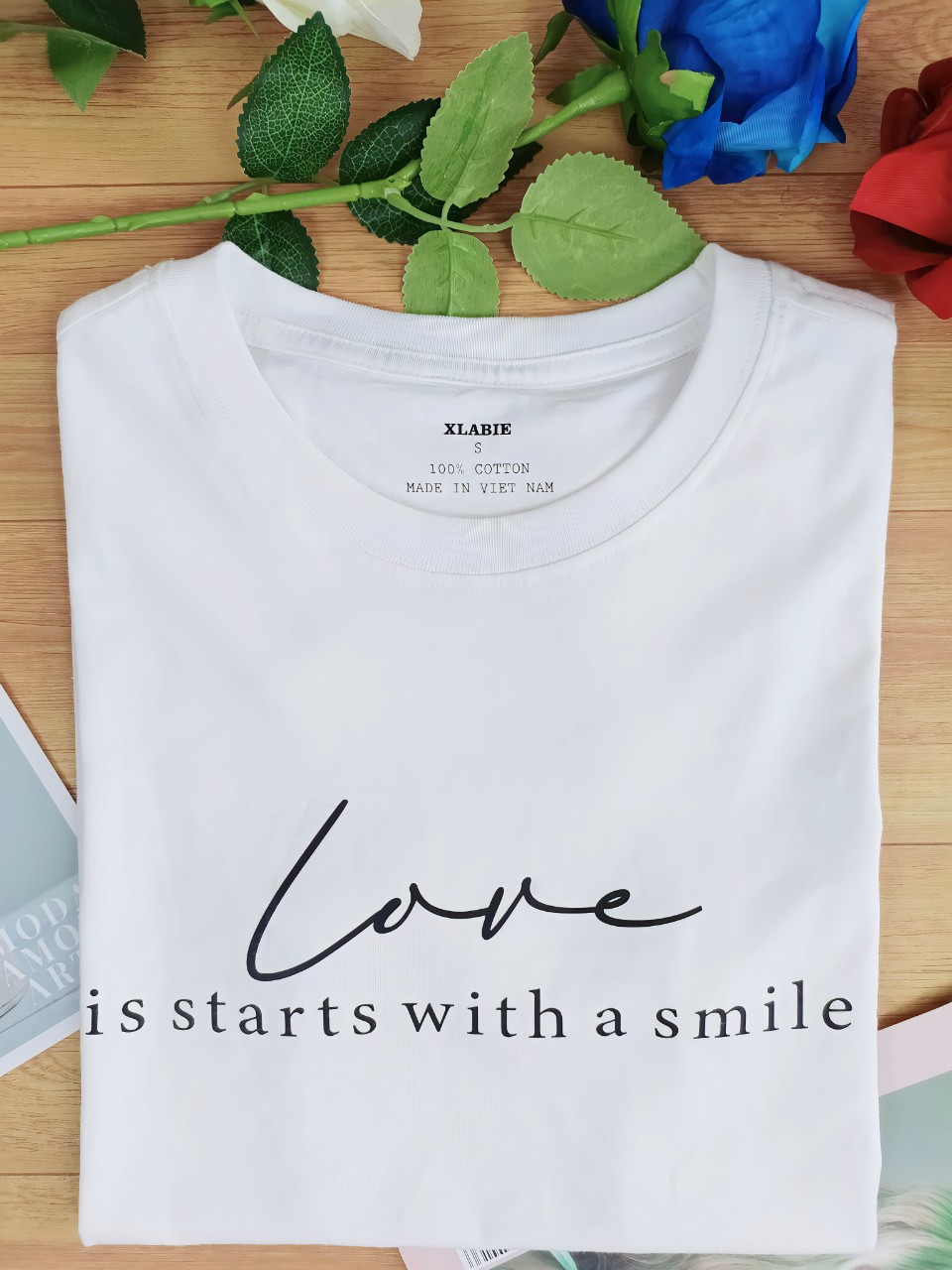 Áo Thun Nữ Đẹp Hàng Cao Cấp , Chất Liệu Thun Cotton 100%, Chất Dày Mịn Thoáng Mát, Thấm Hút Mồ Hôi Tốt, Màu Trắng - Đen, Mã LO1109001