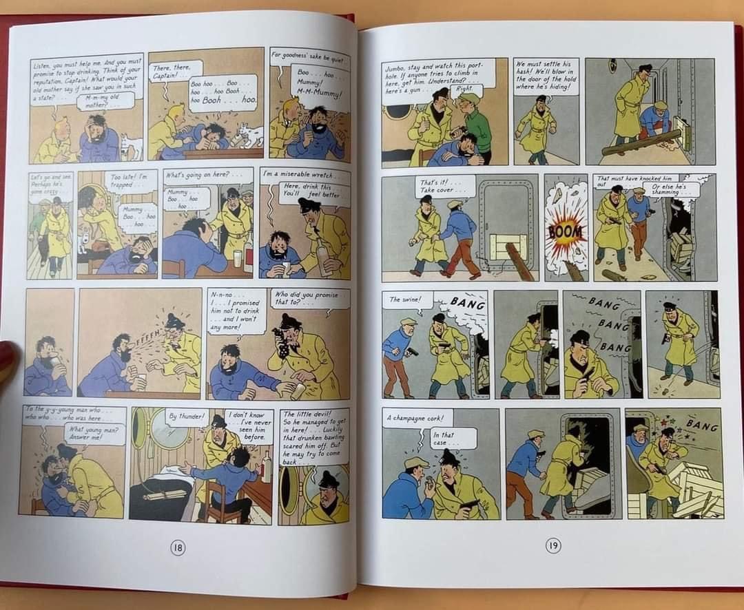 Tintin 8q bộ nhập màu boxset bìa cứng