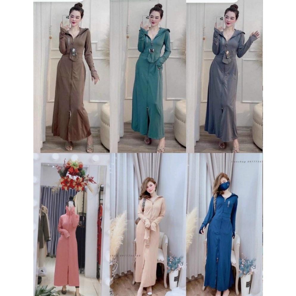 Áo chống nắng thân dài nữ GU 2 lớp dày dặn có lưới thoáng khí chống tia UV cao cấp mã CNTD110